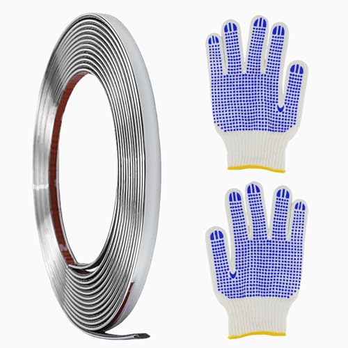 Nastro Cromato Autoadesivo 15mm X 8m - Decorazione Auto E Interni In PVC Argento - Foto 6