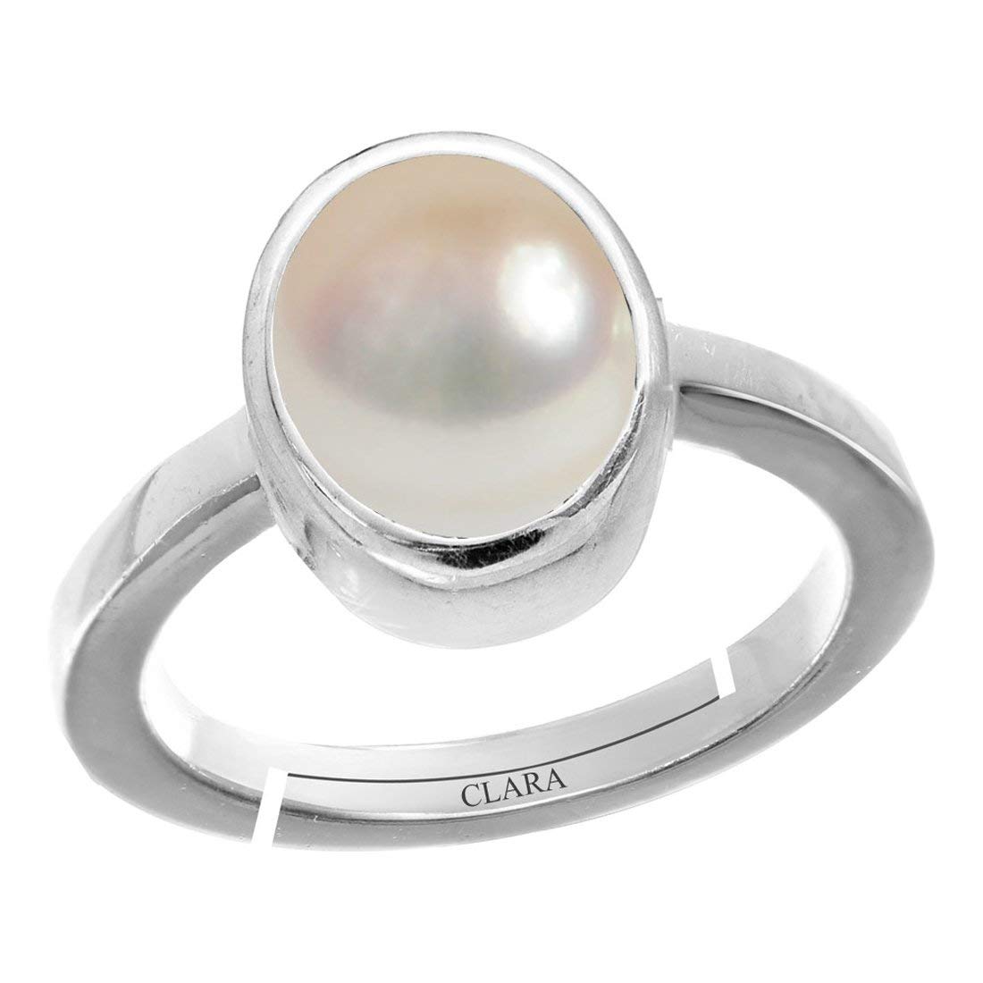 Clara Pearl Moti 8.3cts or 9.25ratti Stone Silver Adjustable Ring for Men (B08SMLRKMN) Amazon Price History, Amazon Price Tracker