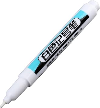 4 Pcs White Markers Paint Pens Oil-Based Markers Long Tip Marker Permanent Markers for Rock Tire Glass Metal Painting