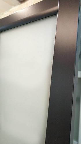 Miniatura 23 de SARTODOORS Puertas dobles francesas macizas de vidrio esmerilado de 56 x 96 pulgadas Planum 2102 negro mate Marcos de panel sólido de madera