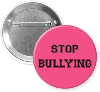 1Pc | Stop Bullying | Pink Shirt Day | Anti Bullying Day | Stop bullying | 2.25inch round, Metal Pin back button badge
