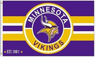 Oflying Vikings Flag Minnesota Banner 3x5ft 150D Polyester Flag For Outdoor Garage Room Man Cave