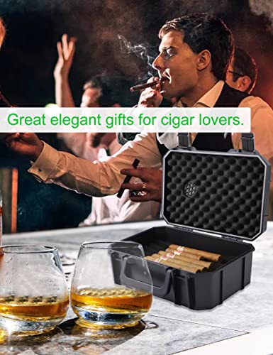 Tnqhuq Travel Humidor For Cigars Cigar Holder Case Portable Humidors For Cigars Travel Cigar Carrying Case For Men & Women (Holds Up To 21 Cigars) #TOP4