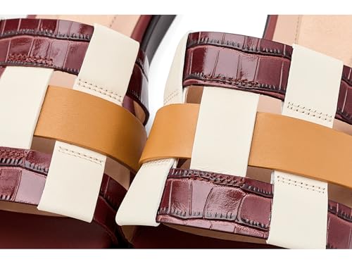 Cole Haan Cole Haan Women's Sandals - Go-To Ensley Slide, Mahogany Crocodile Print Leather, 8.5-B US