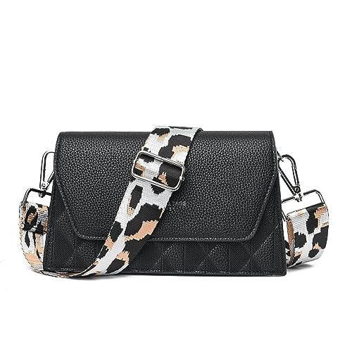 Image of LVYOUME Purse Strap Silver Hardware Wide Bag Straps Replacement Crossbody Adjustable Shoulder Strap for Purses