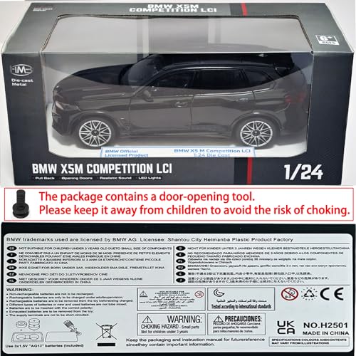 Auto a escala 1:24 BMW X5M modelo metálico miniatura 7