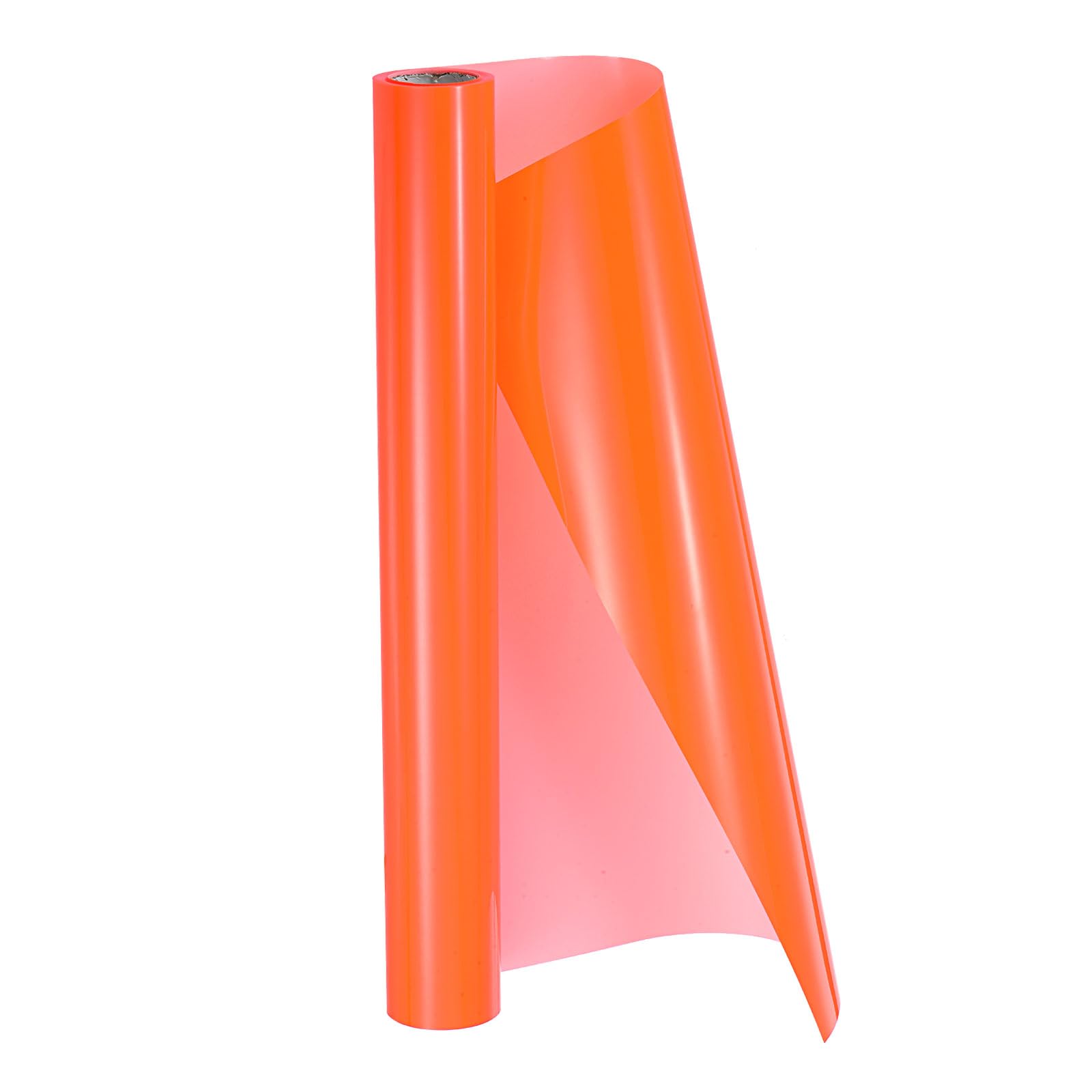 sourcing map HTV Heat Transfer Vinyl 12" x 8.5ft Roll PU Fluorescent Orange Iron on Vinyl for All Cutter Machine, Easy to Cut & Weed