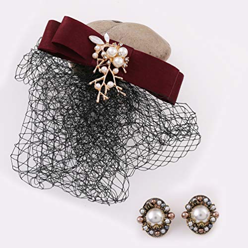 FRCOLOR VÃ©us Fascinadores Cocktail Tea Party Banque Casamento Headwear PescoÃ§o Cadeia Com Brinco p