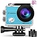 Produktbild Crosstour Action Cam WiFi Sports Aktion Kamera 4K Ultra HD 2" LCD Unterwasserkamera 30M 170 °Ultra-Weitwinkel mit 2 1050mAh Batterien und Zubehör-Kits für Radfahren(Blau)