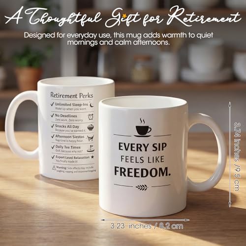 Taza de Cerámica Blanca para Jubilación 12 Oz miniatura 2