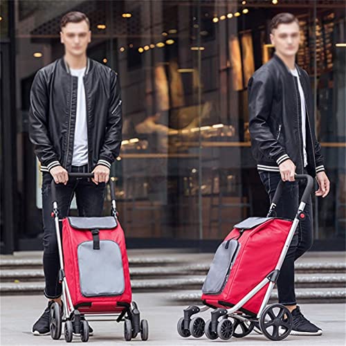 BNNP Einkaufstrolley Klappbar Faltbar Großkapazitätsklappbarer Einkaufswagen mit Abnehmbarer Einkaufstasche, die for… – Bild 5