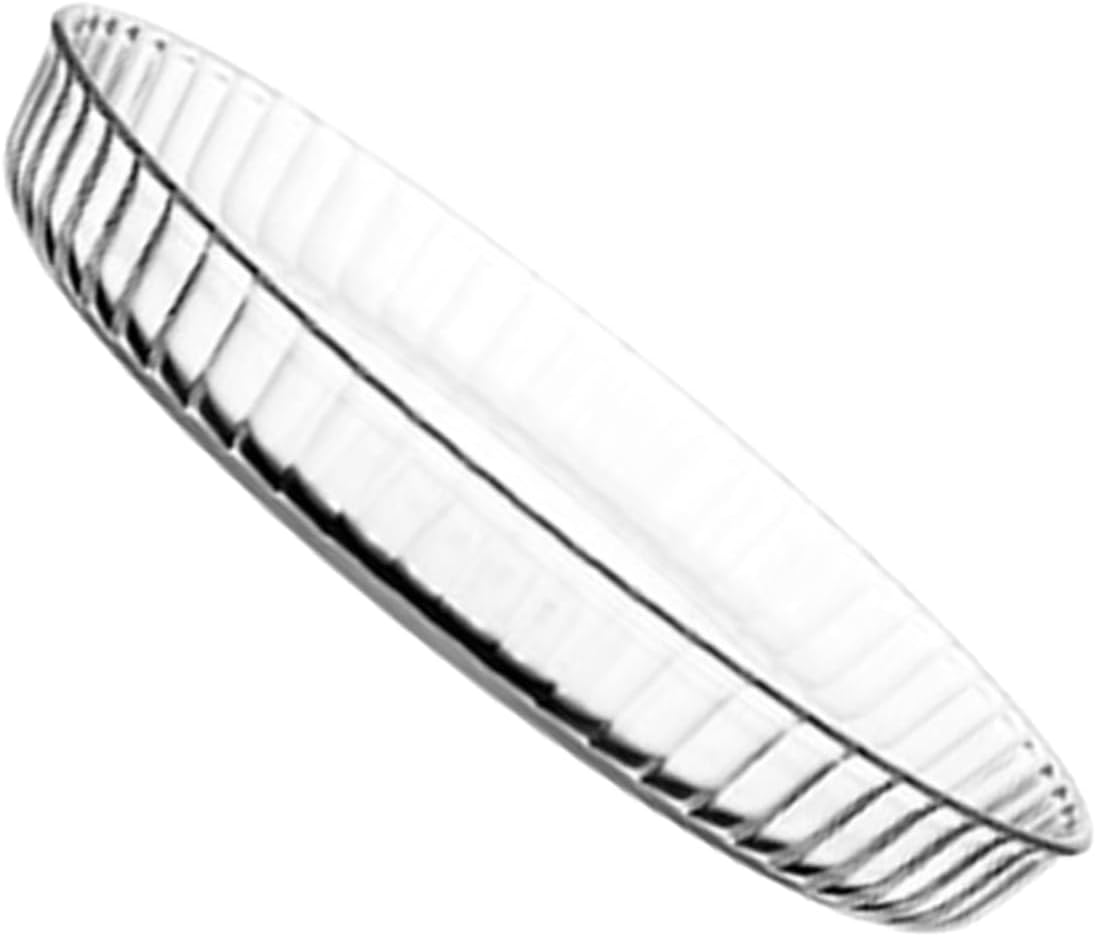 Unomor Large Round Glass Pizza Tray Glass Baking Dish High Temp Safe Bakeware Oven Microwave Freezer Kitchen Supplies