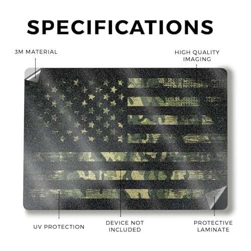 Image of Glossy Glitter Laptop Skin Compatible with Alienware M18 R2 (2024) - American Camo - Premium 3M Vinyl Protective Wrap Decal Cover - Easy to Apply | Crafted in The USA by MightySkins