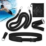 GothicBride Schwimmgurt Pool Erwachsene, Schwimmtrainer Pool mit 2.5-7.5M Einnstellbare Schwimmseil für Jedes Schwimmbad Ohne Schwimmleine