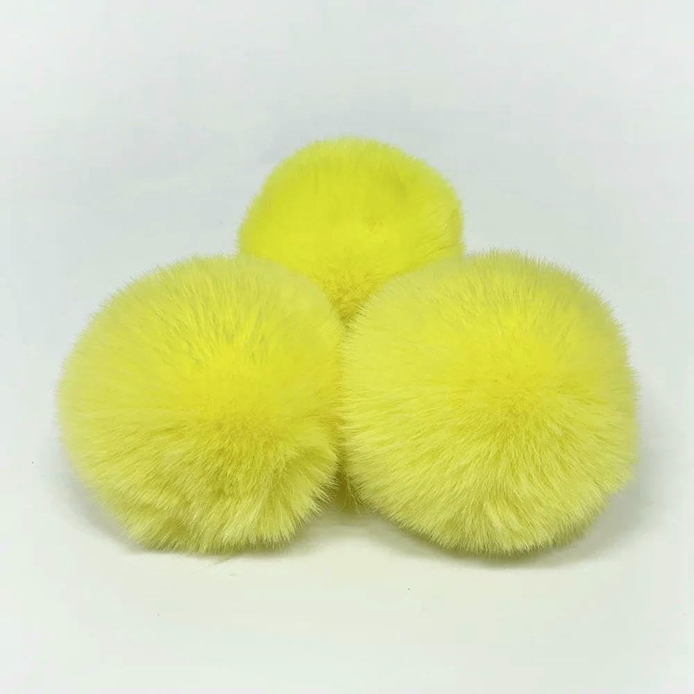 Pompons en Peluche Artificielle de 10 cm pour personnaliser vos bonnets et porte-clés d'hiver