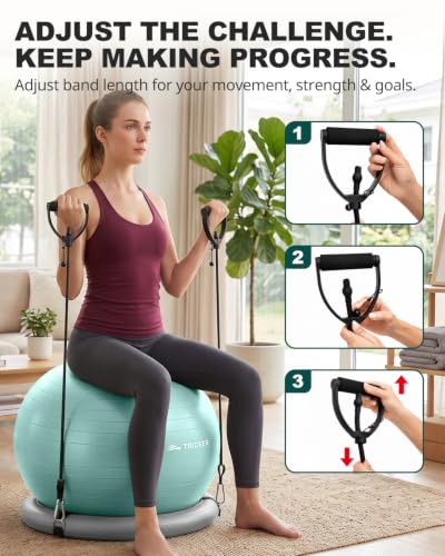 Image of Trideer Exercise Ball Chair - Yoga Ball Chair for Office, Pregnancy & Home