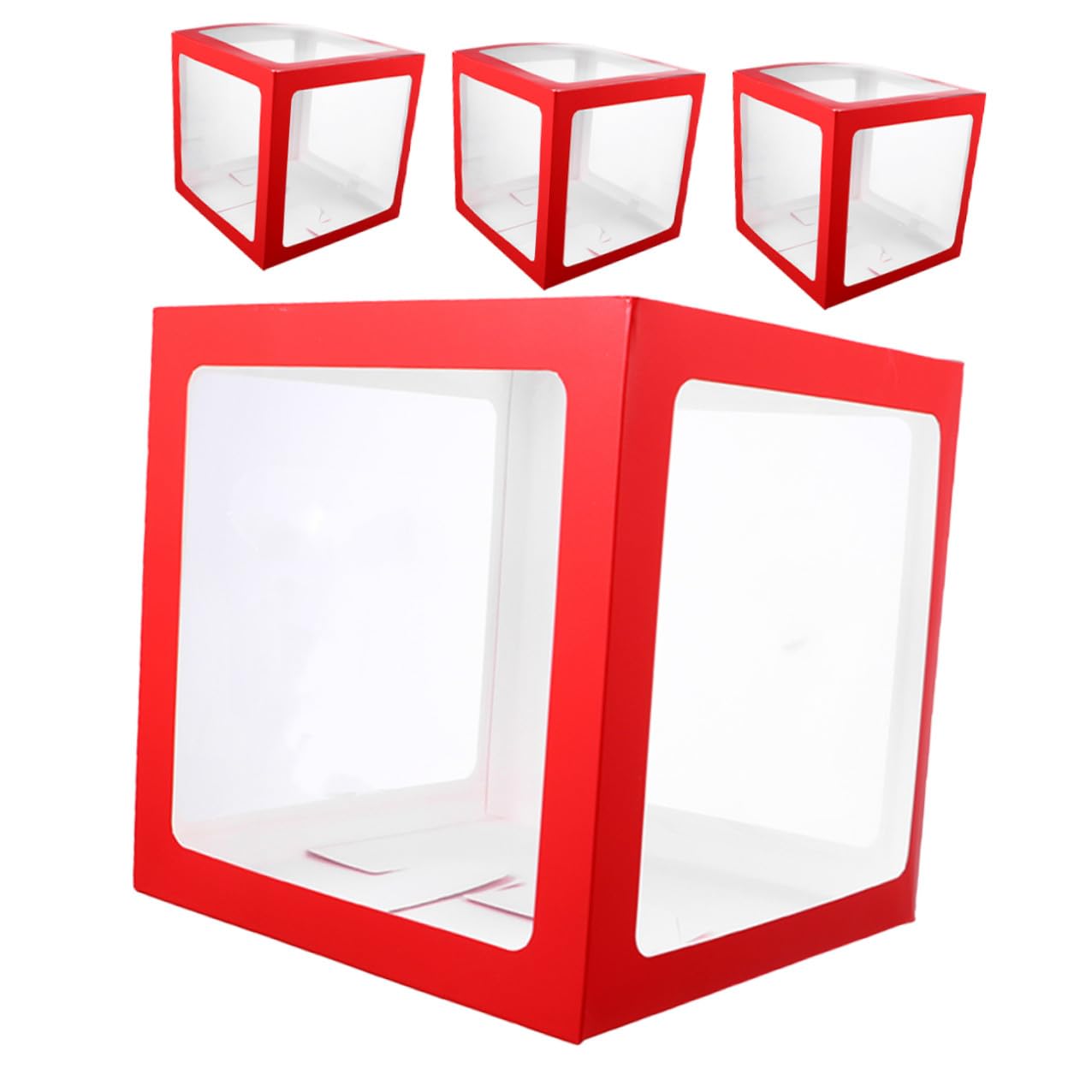 4pcs Balloon Boxes Square Balloon Box for Wedding Birthday Party Engagement