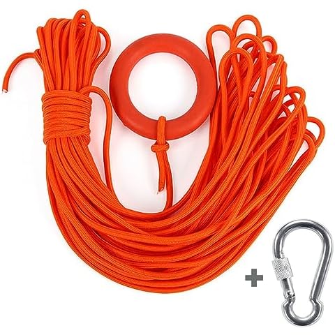 Beiruoyu Water Floating Lifesaving Rope 98.4FT,Outdoor Professional Throwing Rope Rescue Lifeguard Rescue Lifeline with Bracelet/Hand Ring for Swimming Boating Fishing Cover