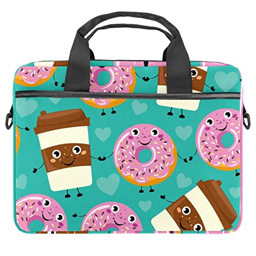 Sacoche ordinateur 13-14.5 pouces Iguana Lizard motif donut café