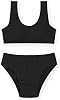 Girls Swimsuits Two Piece Bathing Suits Sport Beach Bikini Sets UPF 50 Teen Summer Swimwear with Chest Pad