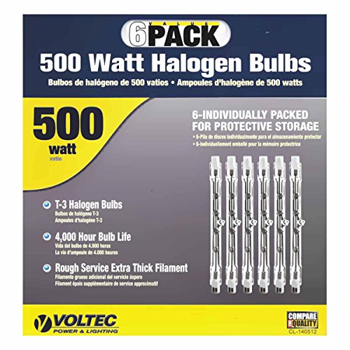 Voltec 500 W Replacement Halogen Bulb 6/Pack