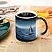 TKJMCSW Taza de café de 325 ml con diseño de velero azul que cambia de color Imagen de TKJMCSW Taza de café de 325 ml con diseño de velero azul que cambia de color