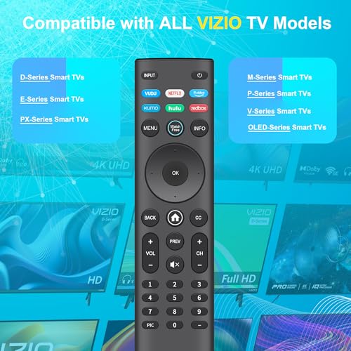 Image of 【Pack of 2】 Universal Remote XRT140 for VIZIO Smart TV Remote Replacement | for VIZIO XRT136 XRT260 XRT270 TV Remote Control Compatible with All VIZIO Smartcast D, E, M, P, V, PX Series Smart TVs