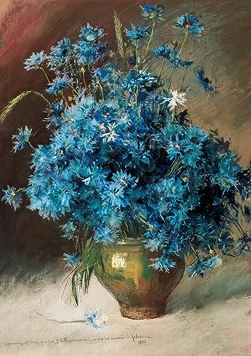 Affiche Bleuets Isaac Levitan : tableau nature élégant