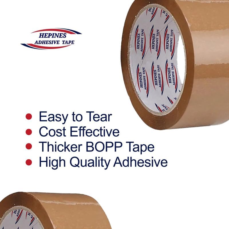 Image of Brown Tape 2 Inch Multipurpose For Home And Office Use, Decorating And Diy Industrial Packaging Tape Box Packing 65 Meter Pack of 12