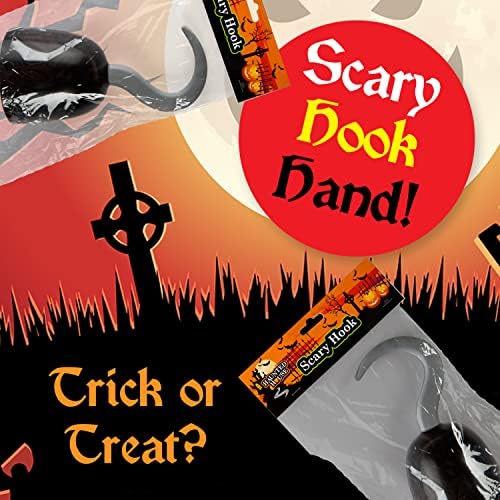 VFM - Hook Hand, Scary Pirate Costume, Halloween Accessories, Fancy Dress, Adult Fancy Dress Costumes, Spooky, Trick or Treat, Horror Props