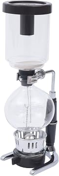 Siphon Coffee Maker Syphon Coffee Brewer Coffee Siphon Brewer Tabletop Glass Siphon Pot Glass Drip Coffee Maker Set Hot Tea Maker for Home, Household and Office 500ml