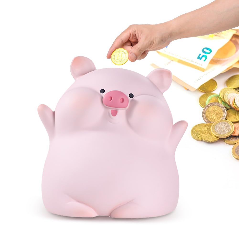 FARYODI świnka na szczęście, ładna skarbonka z otworem na banknoty, oszczędności na monety, dekoracja pokoju, prezenty, prezent urodzinowy dla dziewczynek, chłopców, dorosłych