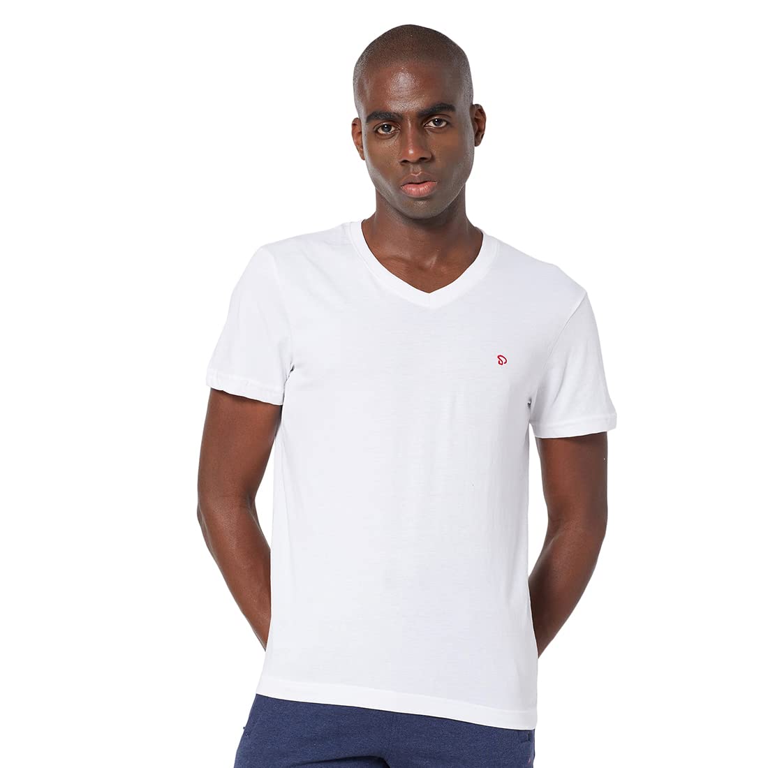 sporto Men's Super-Soft Combed Cotton Solid (Black) T-Shirt | Modern Slim Fit | V-Neck with Short-Sleeves-picture-26