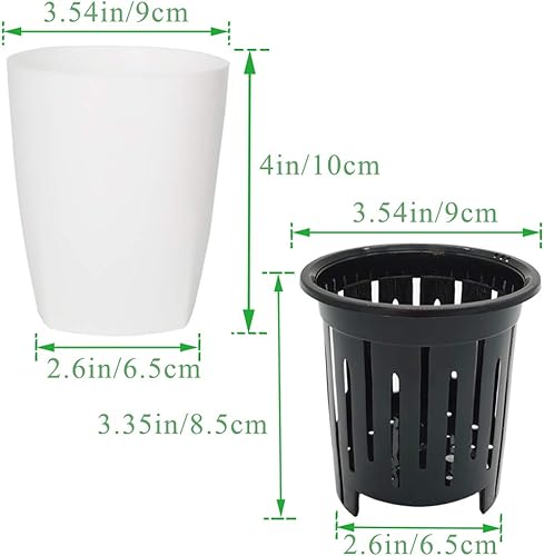 Miniatura 2 de OJYUDD Paquete de 8 macetas de plástico de riego automático de 4 pulgadas con maceta interior, maceta decorativa moderna para todas las plantas de