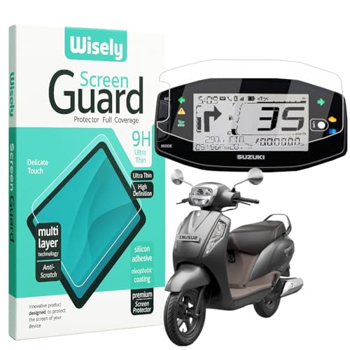 Image of Wisely Premium Speedometer Screen Guard for Suzuki Access 125 BS6 Bluetooth Edition Scooter Instrument Cluster Scooty Digital Meter Protector, HD Clear, Easy Installation