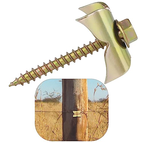 Galvanized U-Shaped Steel Wire Fencing Staple for Softwoods - Reuse Fence Nails Fasteners for Wire Mesh and Woven Fencing - 100 pcs