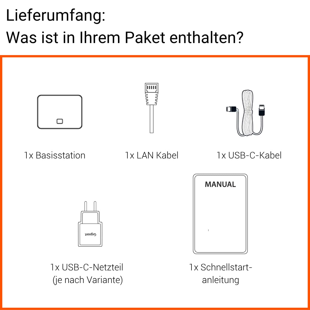 BasicLine IP – die Basisstation für Internet-Telefonie, telefonieren auch ohne Festnetzanschluss, kompatibel mit HX-Mobilteilen, Made in Germany, schwarz [Kompatibel in DE, IT, FR, NL, BE, ES, Che]