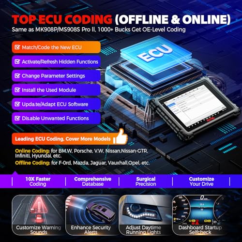 Autel MaxiSYS MS906 MAX ECU C0ding Scanner, 2026 MS906MAX V2.0 of MS906 Pro MS906PRO-TS MP900BT KIT MP900, Bi-Directional Scan Tool 3000+Test, 40+ Service, All-System Diagnosis, CANFD DoIP, FCA OS 10 - Image 5