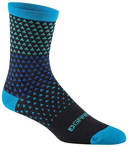 Louis Garneau - Conti Long Performance Cycling Socks for Men and Women, Black/Blue