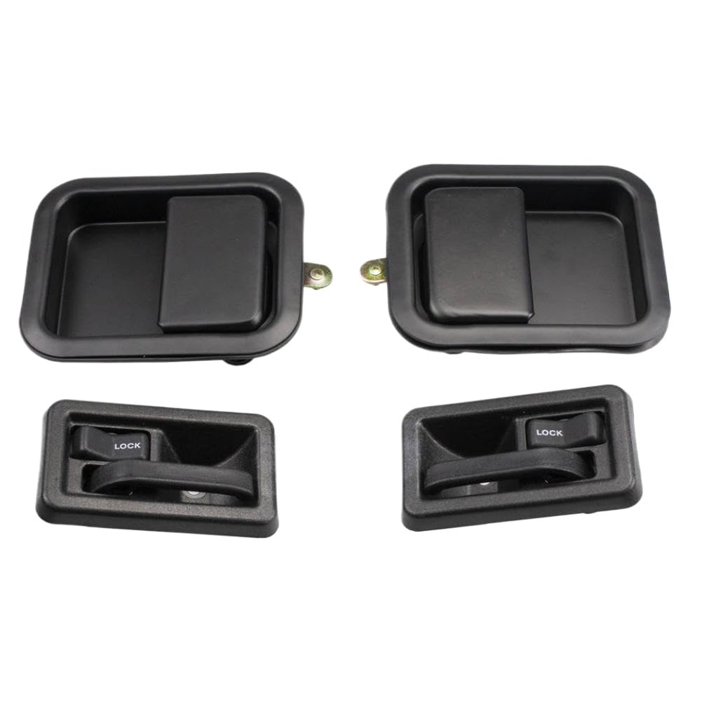Aqhkgzmbe Onecolor Door Handle Set Compatible With 1987-2006 Cj 1976-1986 55176477Ab 55176383Ae