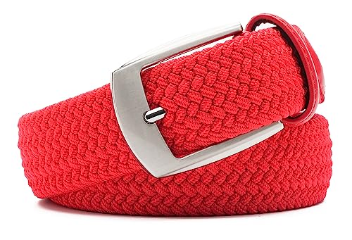 Canvas Elastic Fabric Woven Stretch Braided Belts for Men Women Junior with Multicolored/Full Sizes2