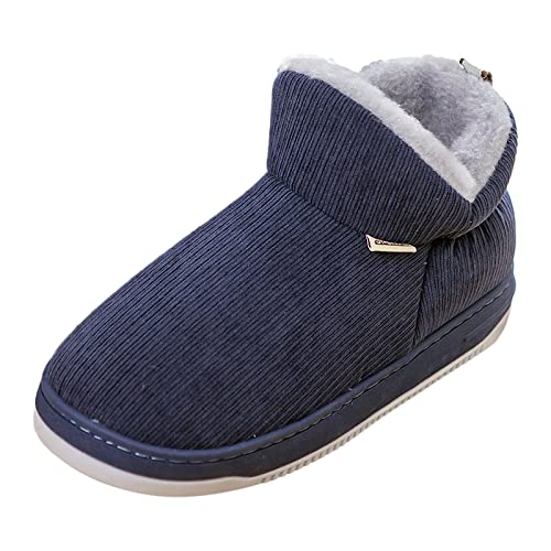 Chaussons décontractés en coton uni pour hommes avec crampons épais