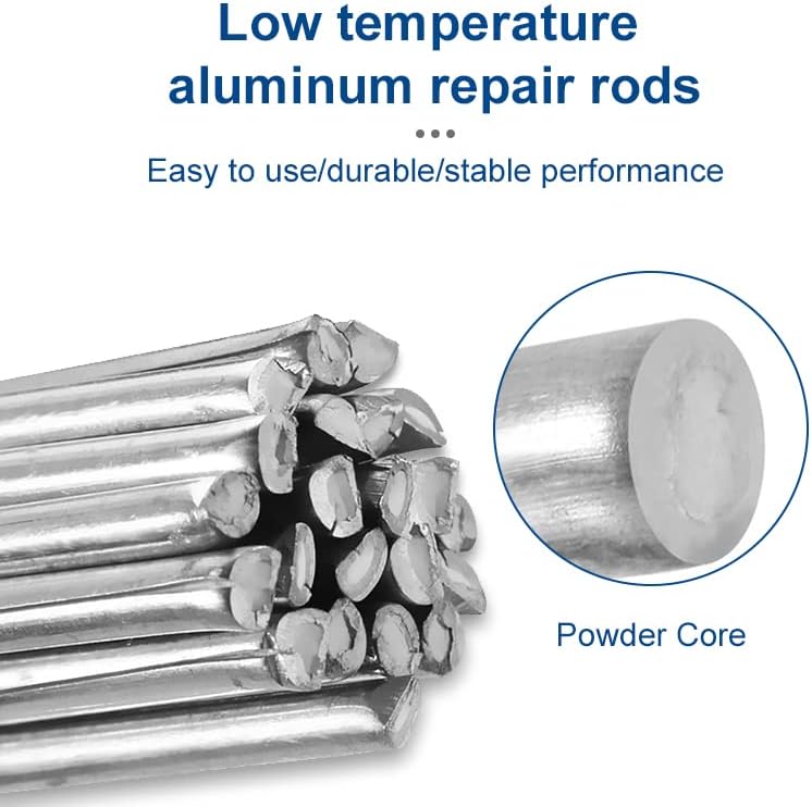 Low Temperature Aluminum Welding Solder Wire - 5/10 Pcs Easy Melt Rod for Soldering Aluminum, No Solder Powder Needed(33CM 1.6mm 5pcs)