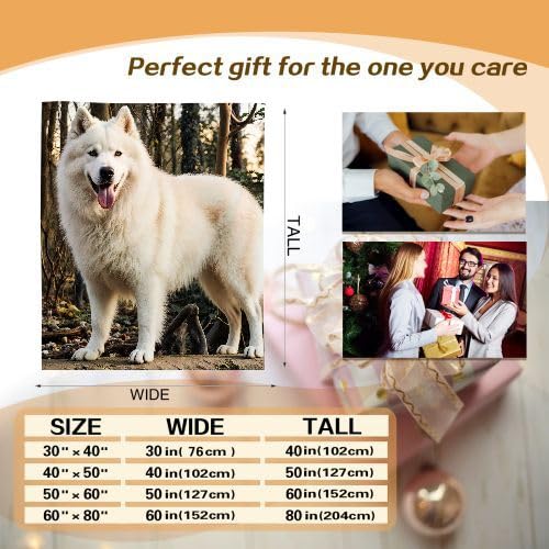 Plaid Polaire 220x240 Animal Chien, Couverture Polaire 220x240 | Dimensions Royales pour Lit King Size, d'une Douceur Persistante, Procure Une Expérience de Sommeil Chaleureuse I11-