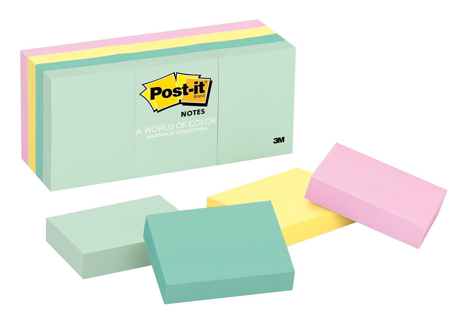 Post-it 653 AST post-it notes, Original, 1 – 1/"x 12/PK, Marseille