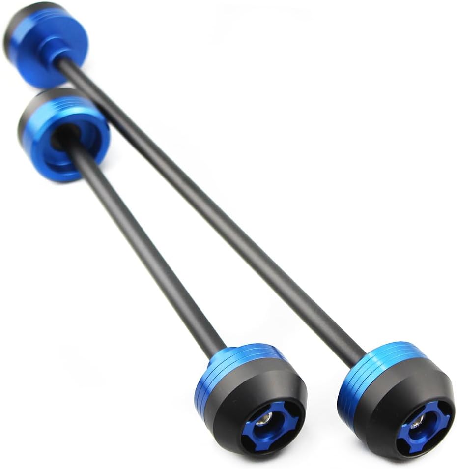 Front Rear Axle Wheel Crash Protector Frame Slider for MT07 MT09 MT10 XSR700 XSR900 2014-2025 Fork Swing Arm Crashing Protection Pad Cover Guard Cap Plug (Blue,for MT09 21-25)