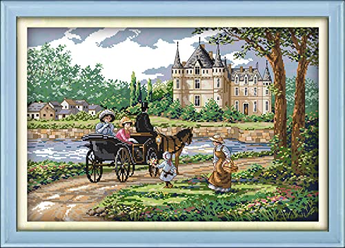 Peinture au diamant 5D carrosse kit complet de broderie pour décoration murale