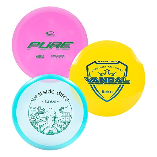 Dynamic Discs | Latitude 64 | Westside Discs | Three Disc Premium Variety Pack | Disc Golf Starter Pack | Frisbee Golf Discs | Disc Golf Putter | Disc Golf Midrange | Disc Golf Driver (3 Pack) #TOP5