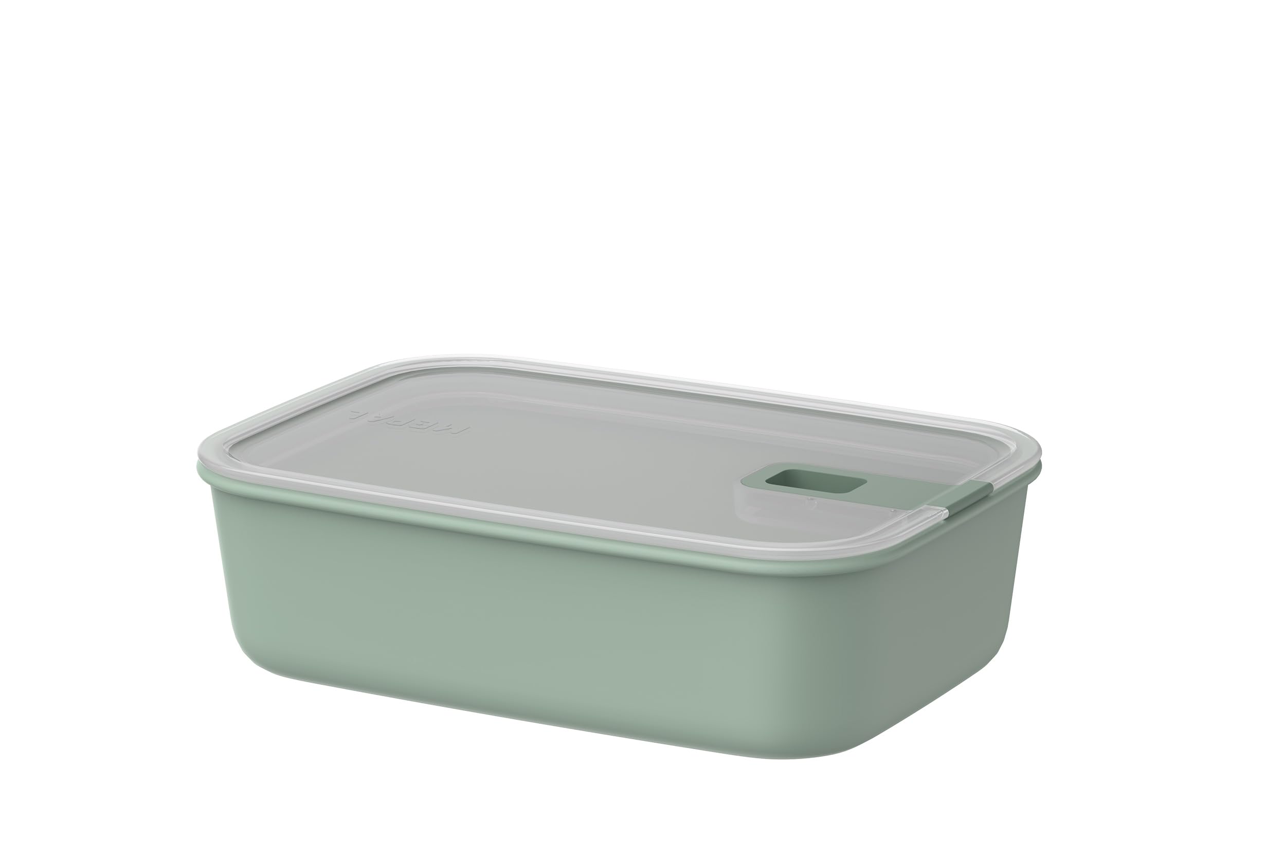 Mepal - Food Container EasyClip - Container with lid & sliding closure - Suitable for microwave, steam cooker, refrigerator, and freezer - Airtight & leak-proof - 1,5 l - Nordic sage