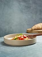 Vista 5 de famiware Nebula - Tazones de pasta para 4, juegos de ensaladas de 8.75 pulgadas, cuencos grandes y anchos para servir la cena, color marrón canela